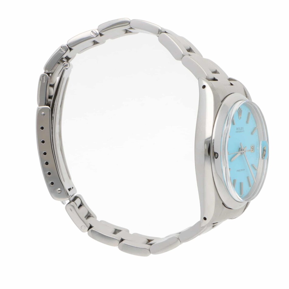 Rolex Oysterdate Precision wristwatch with custom blue dial
