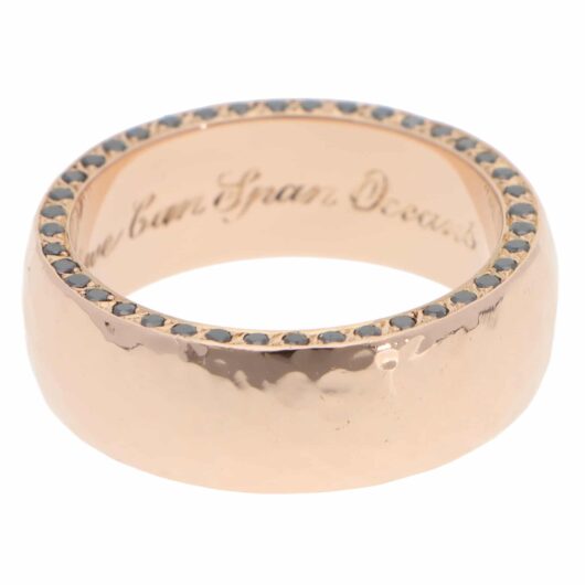 Vintage Stephen Webster Black Diamond Band in Rose Gold