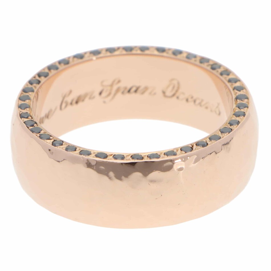 Vintage Stephen Webster Black Diamond Band in Rose Gold