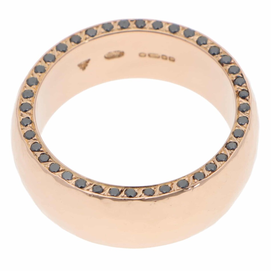 Vintage Stephen Webster Black Diamond Band in Rose Gold