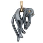 Vintage 1990's Panthère de Cartier Hematite Pendant