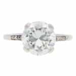 Vintage 3.02ct GIA Certified Diamond Ring in Platinum
