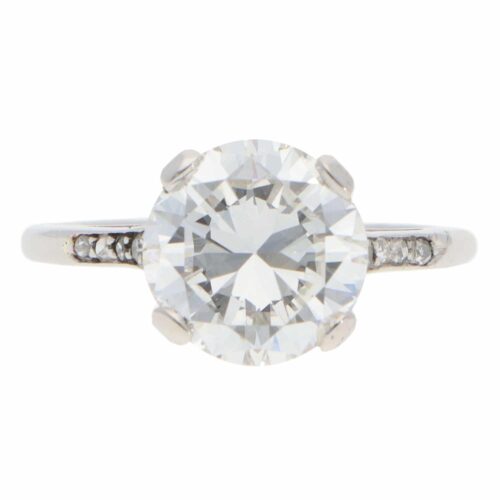 Vintage 3.02ct GIA Certified Diamond Ring in Platinum