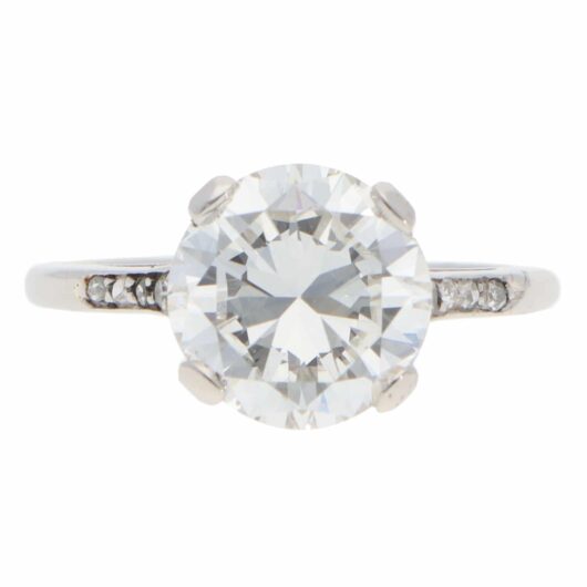 Vintage 3.02ct GIA Certified Diamond Ring in Platinum
