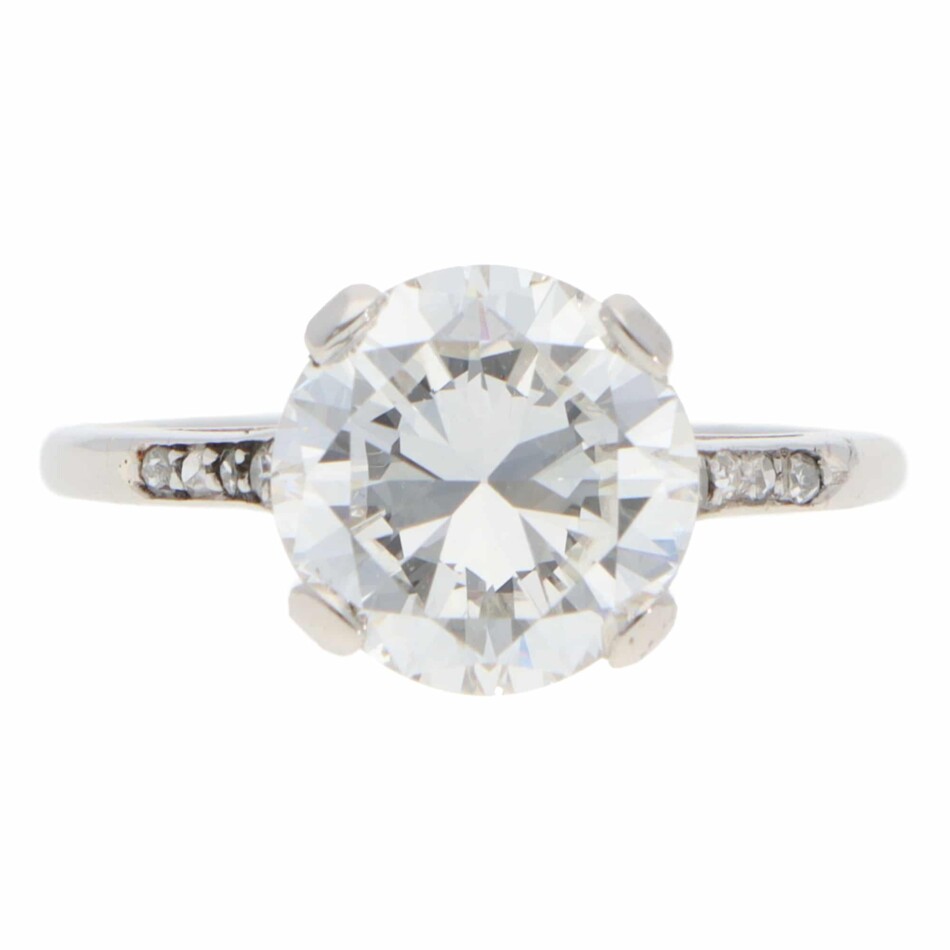Vintage 3.02ct GIA Certified Diamond Ring in Platinum