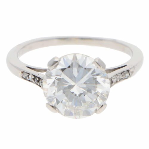 Vintage 3.02ct GIA Certified Diamond Ring in Platinum