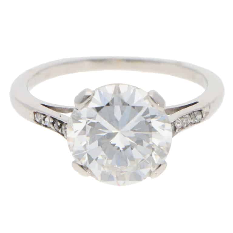 Vintage 3.02ct GIA Certified Diamond Ring in Platinum