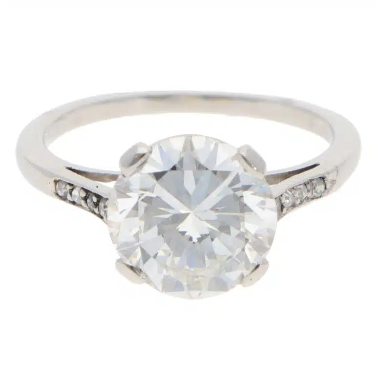 Vintage 3.02ct GIA Certified Diamond Ring in Platinum