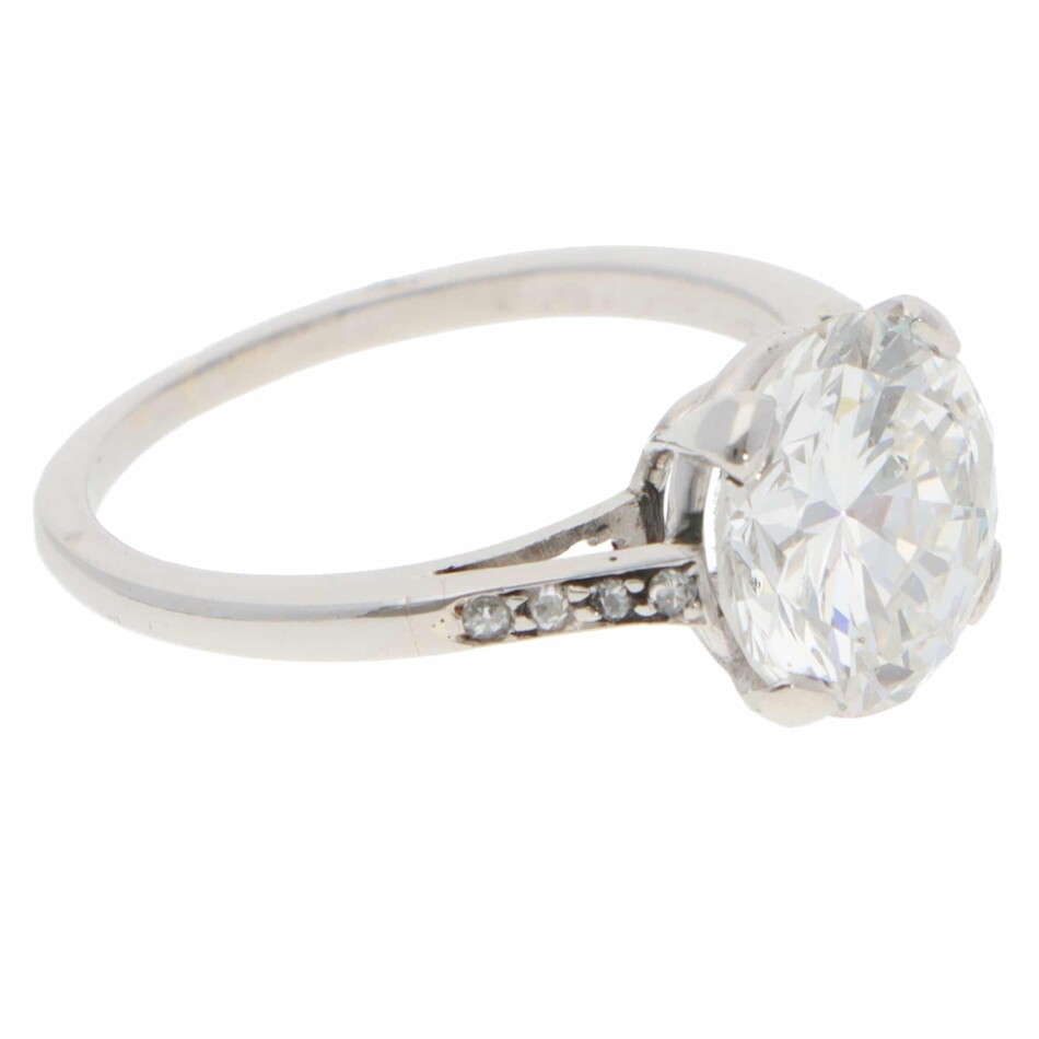 Vintage 3.02ct GIA Certified Diamond Ring in Platinum