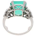 Vintage Certified Colombian Emerald and Diamond Ring