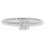 Vintage Bulgari Griffe 0.31ct Diamond Solitaire Ring in Platinum