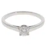 Vintage Bulgari Griffe 0.31ct Diamond Solitaire Ring in Platinum