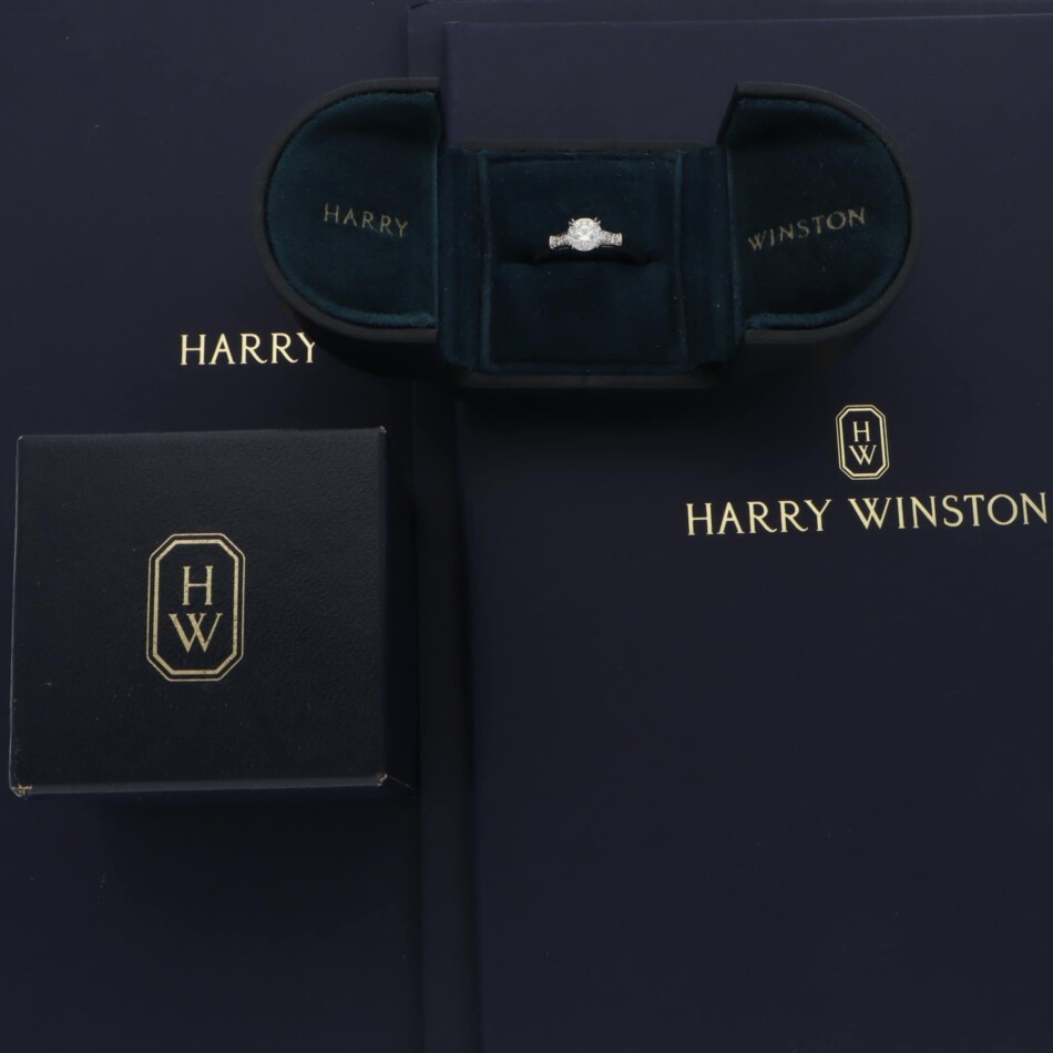Vintage Harry Winston GIA Certified Tryst Diamond Ring