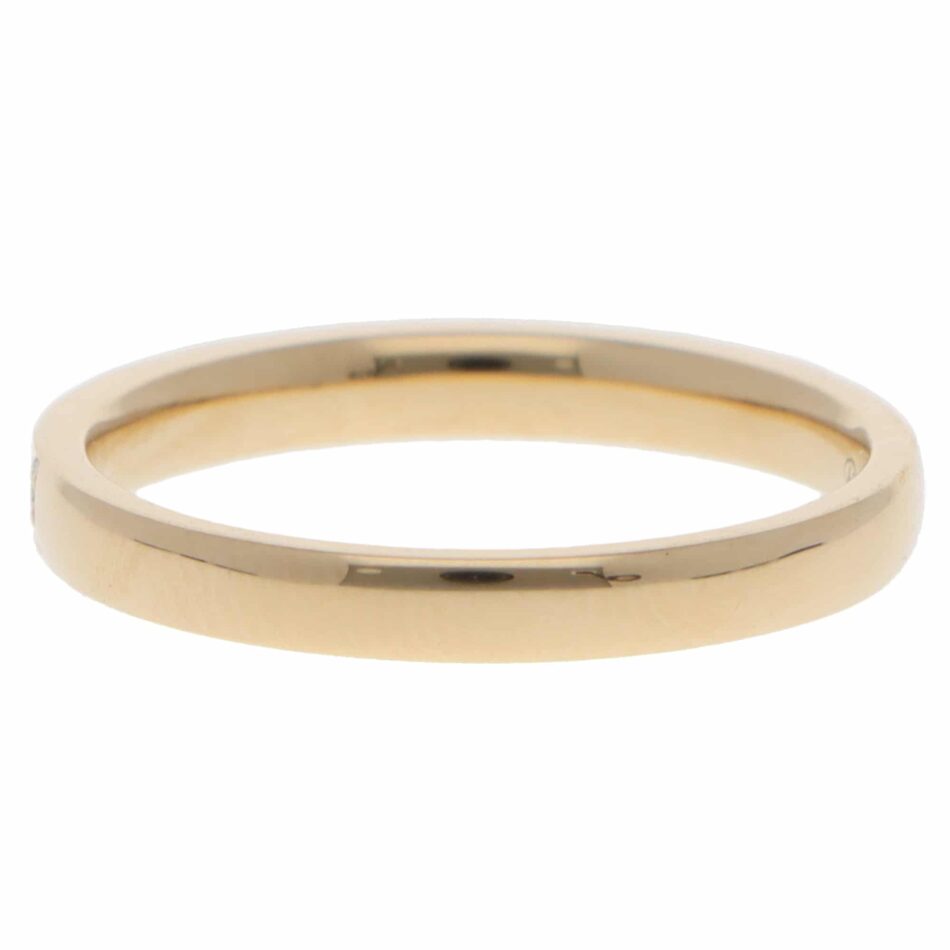 Contemporary  Diamond Half Eternity Ring in Yellow Gold