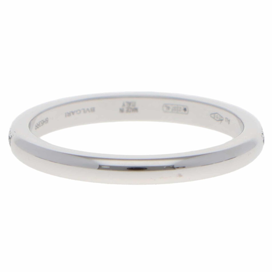 Vintage Bulgari Diamond Half Eternity Ring in White Gold