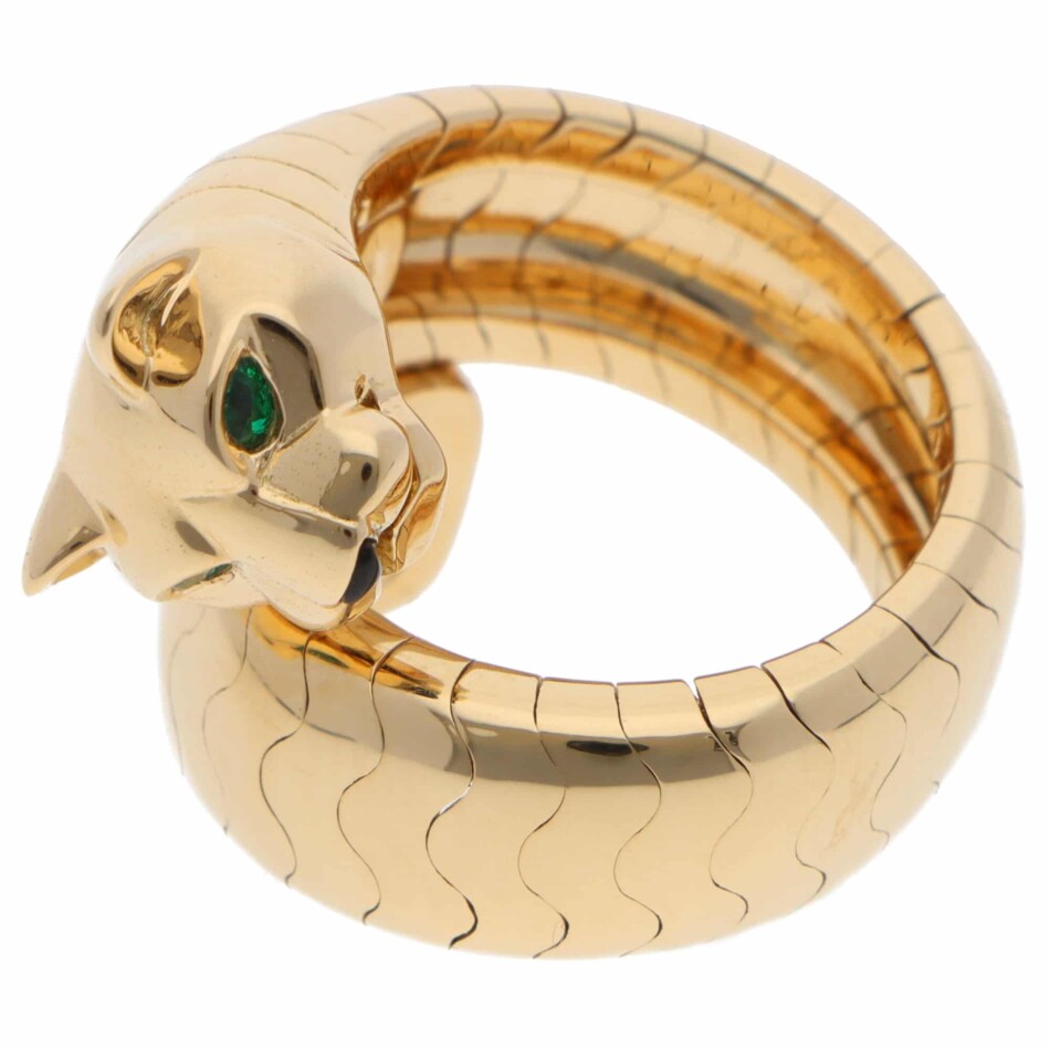 Vintage Cartier Panthère Lakarda Ring in Yellow Gold
