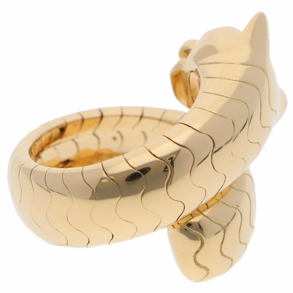 Vintage Cartier Panthère Lakarda Ring in Yellow Gold