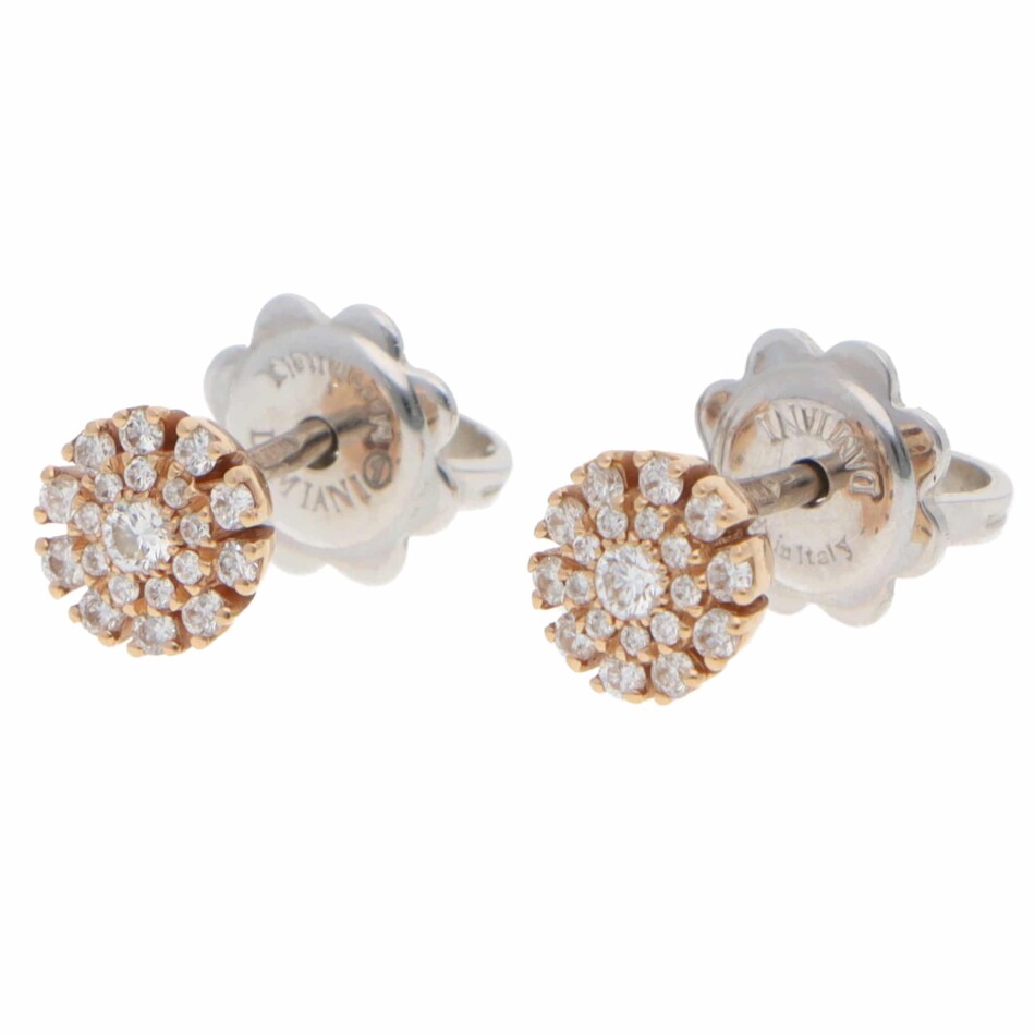 Vintage Damiani Margherita Diamond Cluster Stud Earrings