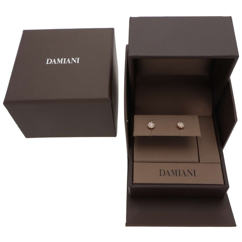 Vintage Damiani Margherita Diamond Cluster Stud Earrings