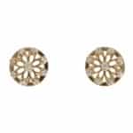 Vintage Tiffany & Co. Diamond Floral Earrings in Yellow Gold