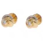 Vintage Cartier Baby Trinity Diamond Stud Earrings
