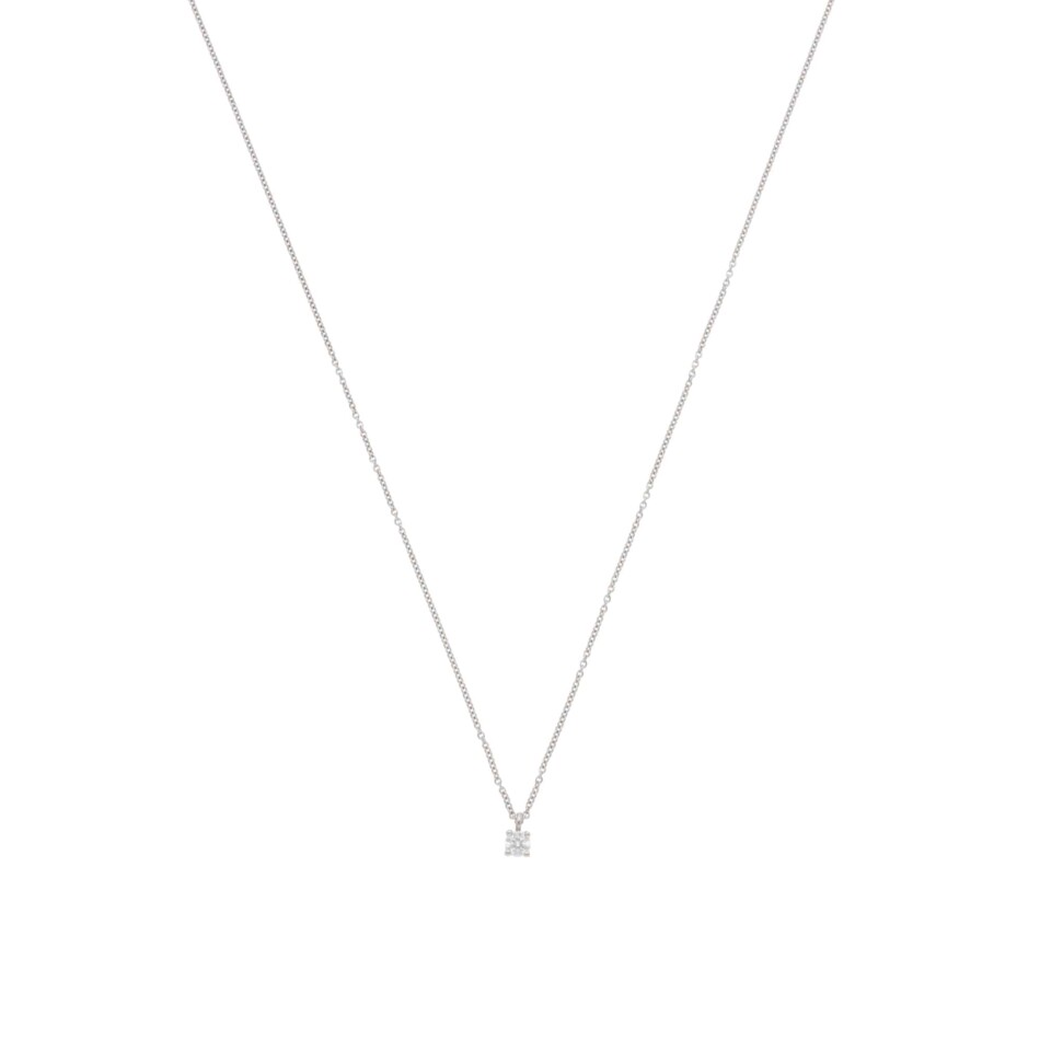 Vintage Tiffany & Co. Diamond Solitaire Necklace in Platinum