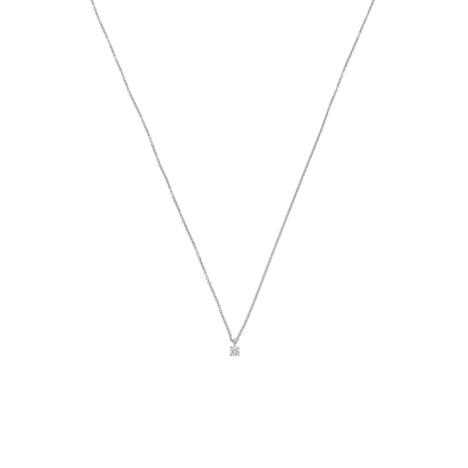 Vintage Tiffany & Co. Diamond Solitaire Necklace in Platinum