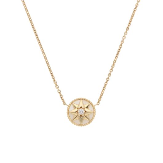 Vintage Christian Dior Rose des Vents Mothe of Pearl Necklace