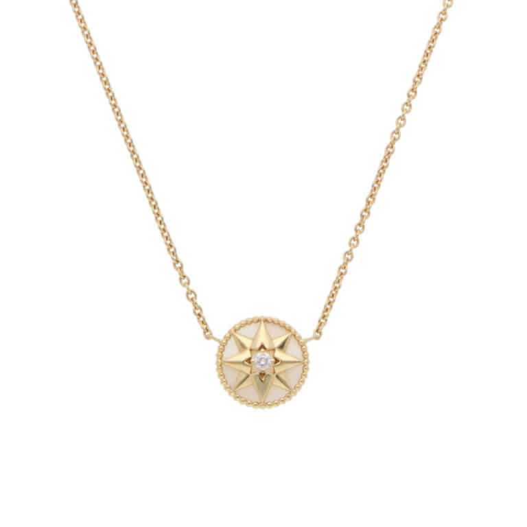 Vintage Christian Dior Rose des Vents Mothe of Pearl Necklace