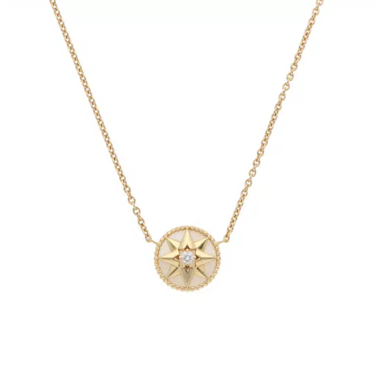 Vintage Christian Dior Rose des Vents Mothe of Pearl Necklace