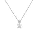 Vintage Tasaki Diamond Floral Pendant in Platinum