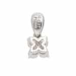 Vintage Tasaki Diamond Floral Pendant in Platinum