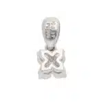 Vintage Tasaki Diamond Floral Pendant in Platinum