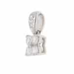 Vintage Tasaki Diamond Floral Pendant in Platinum