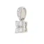 Vintage Tasaki Diamond Floral Pendant in Platinum