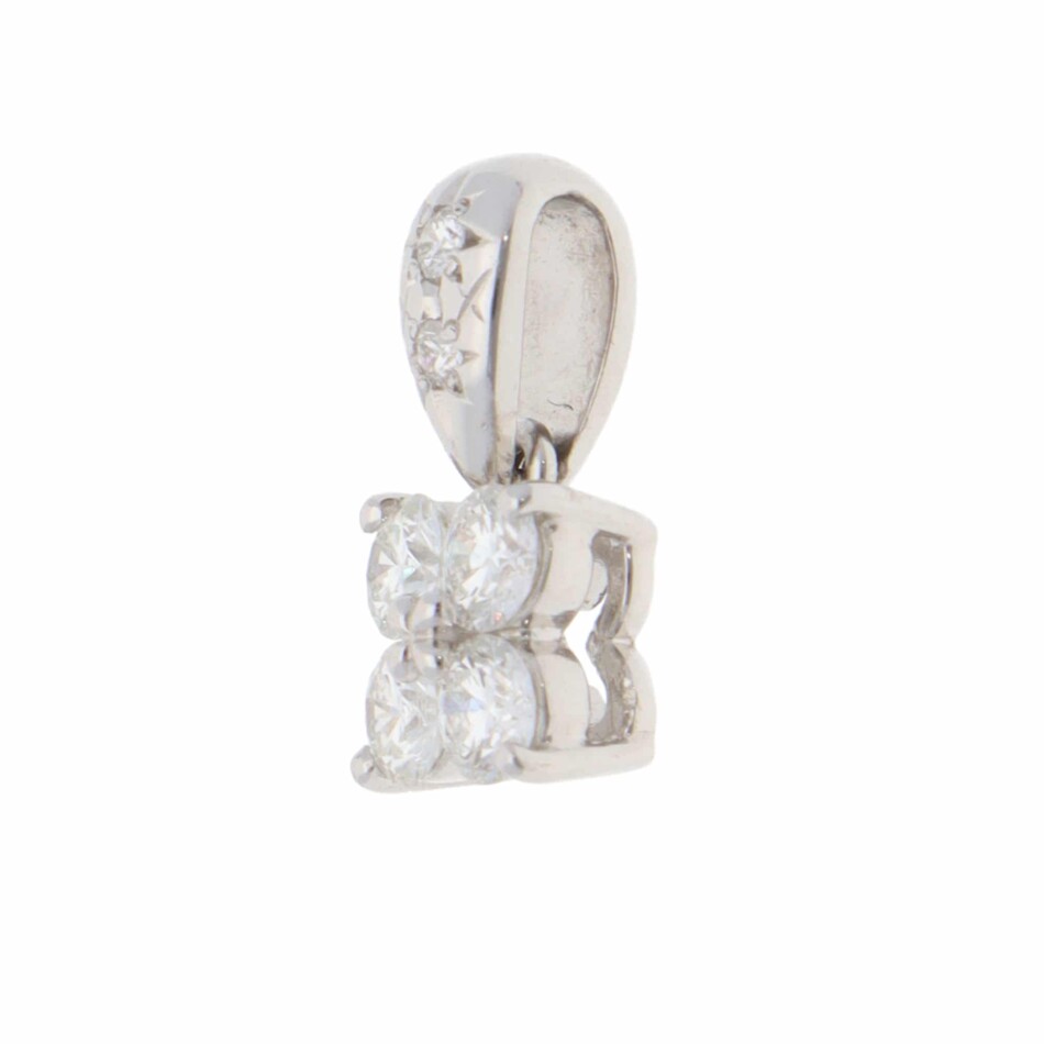 Vintage Tasaki Diamond Floral Pendant in Platinum