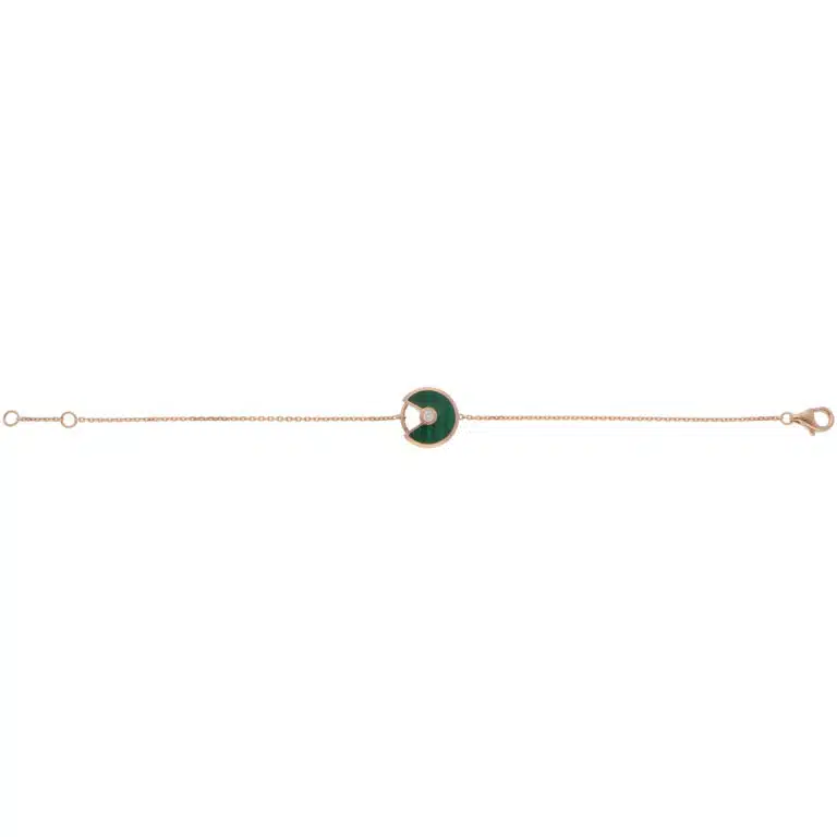 Vintage Amulette de Cartier XS Malachite and Diamond Bracelet