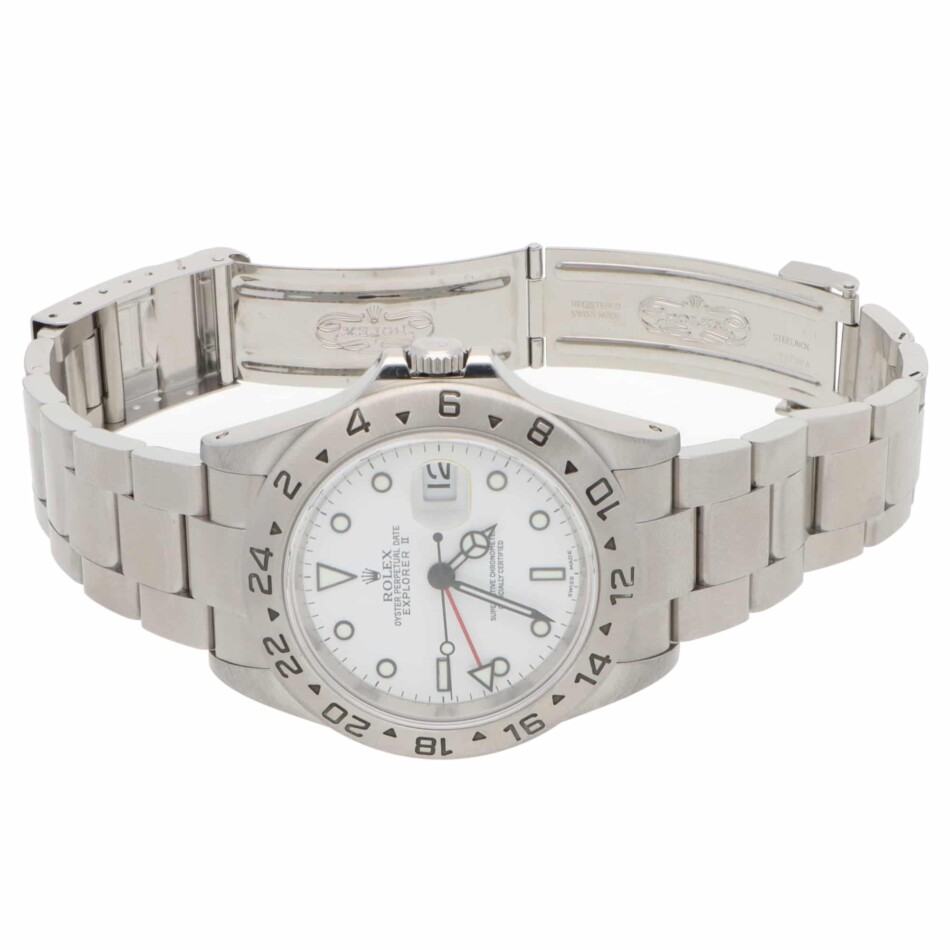 VIntage 2002 Rolex Explorer II Watch with Polar White Dial