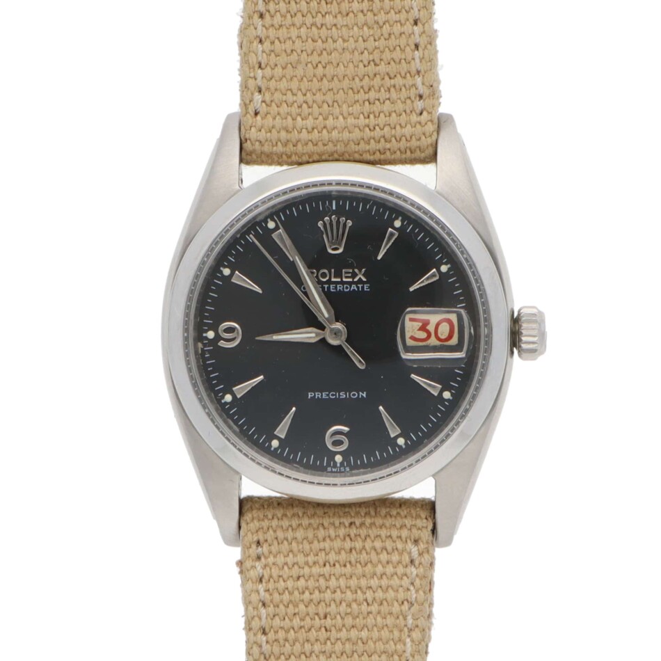 Vintage Rolex Oysterdate Precision with black and red dates
