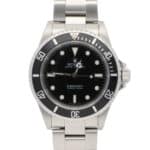 Vintage Rolex Submariner Watch with Black Gloss Dial