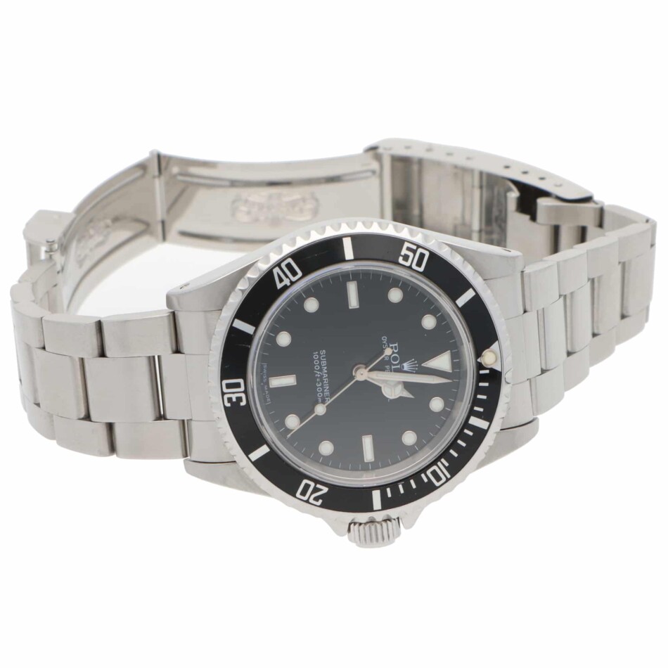 Vintage Rolex Submariner Watch with Black Gloss Dial