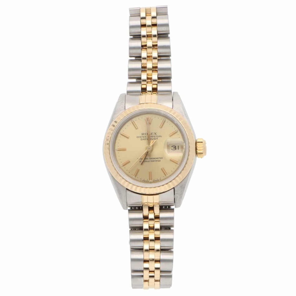 Vintage 1990 Rolex Oyster Datejust Wristwatch in Steel and Gold