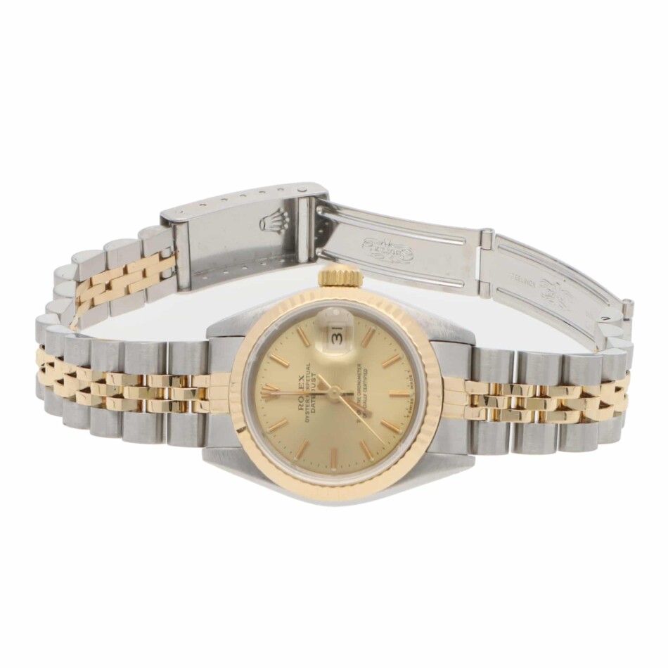 Vintage 1990 Rolex Oyster Datejust Wristwatch in Steel and Gold