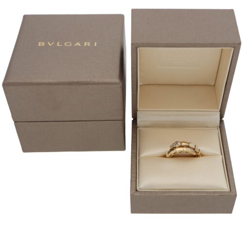 Vintage Bulgari Serpenti Viper Diamond Ring in Yellow Gold