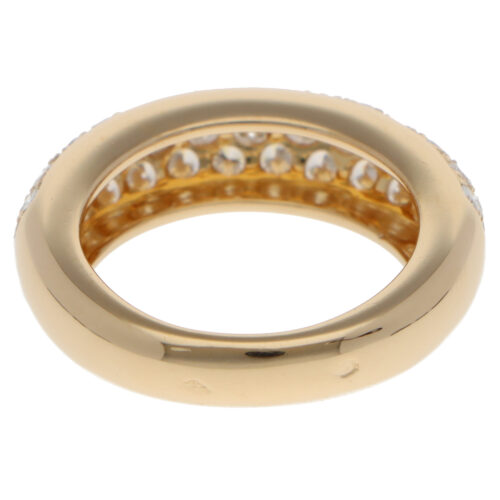 Vintage 1994 Cartier Mimi Pavé Diamond Ring in Yellow Gold
