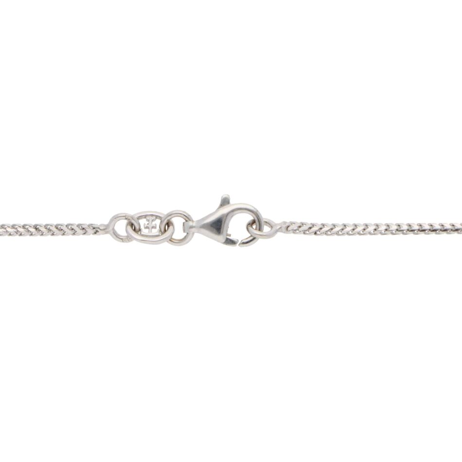 Vintage Theo Fennell Diamond Key Necklace in White Gold