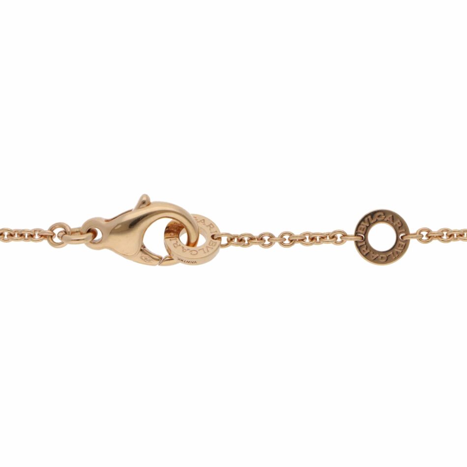 Vintage Bvlgari Bvlgari Openwork Diamond Necklace in Rose Gold