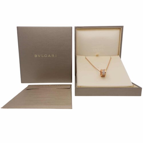 Vintage Bulgari B.zero1 Pavé Diamond Necklace in Rose Gold