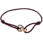 Vintage Cartier LOVE Diamond and Ceramic Purple Cord Bracelet