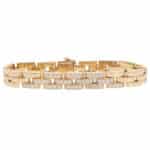 Vintage Cartier Maillon Panthère Diamond Bracelet in Yellow Gold